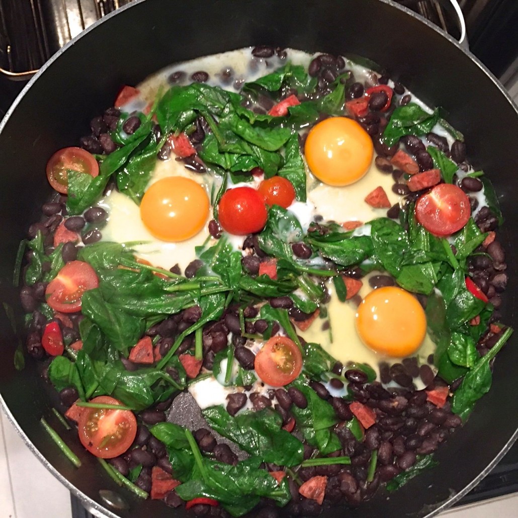 Mexican Eggs with Black Beans